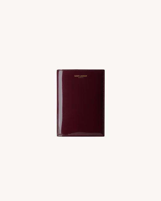 Saint Laurent Red Paris Passport Case