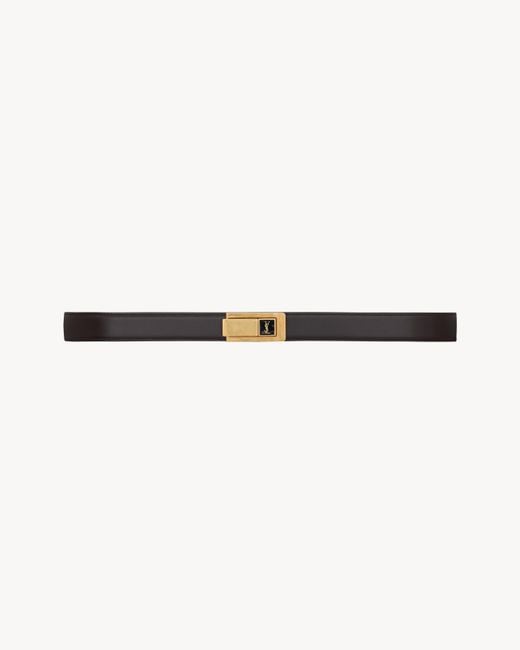 Saint Laurent Natural Charniere Buckle Belt
