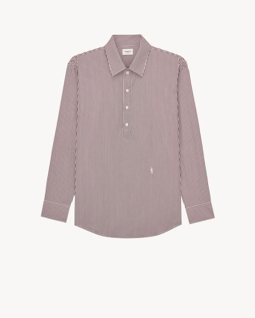Saint Laurent Purple Cassandre Shirt for men