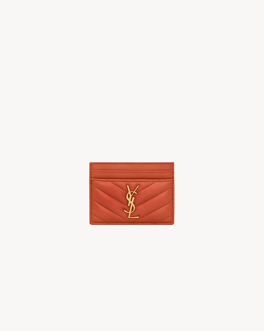Saint Laurent White Cassandre Card Case