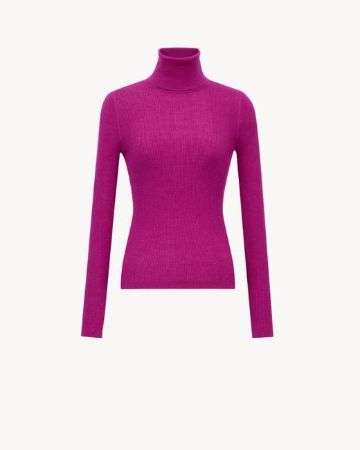 Saint Laurent Pink Turtleneck Top