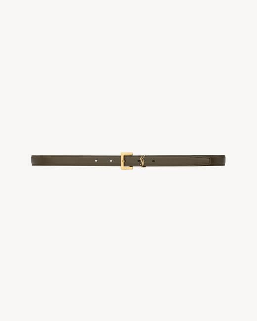 Saint Laurent Natural Cassandre Thin Belt