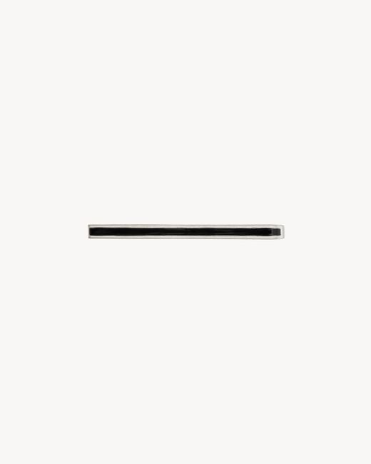 Saint Laurent White Tie Clip for men