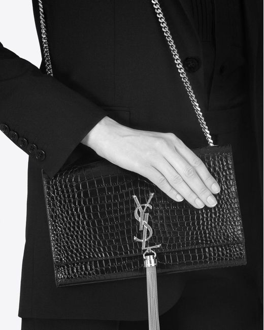 Saint Laurent ケイト ミディアム チェーンバッグ(クロコダイル