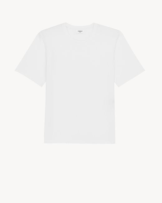 Saint Laurent White Crescent Moon T-Shirt