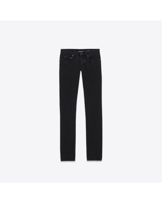 Saint Laurent Slim-fit-jeans aus denim in Black für Herren