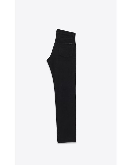 Saint Laurent Straight-leg Jeans In Spring Black Corduroy for men