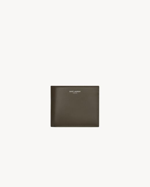 Saint Laurent White Paris East/West Wallet for men