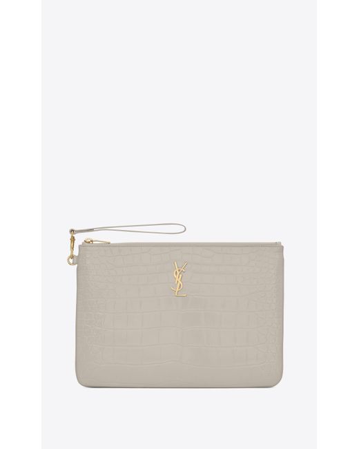 saint laurent monogram leather pouch