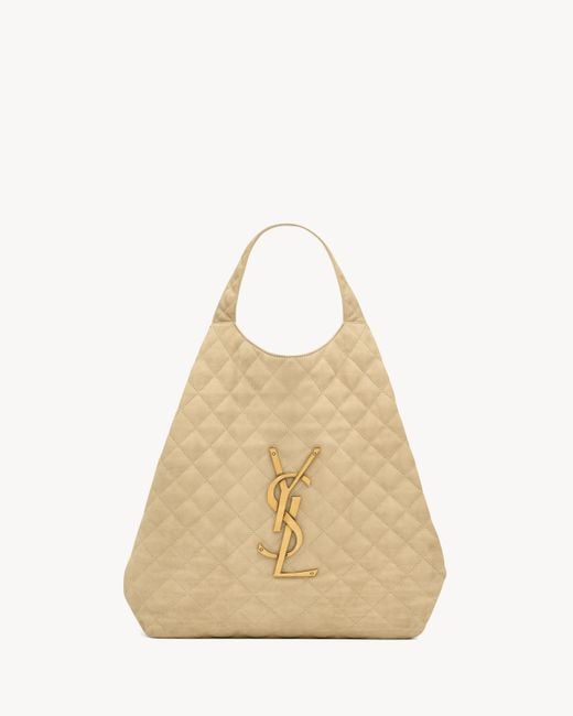 Saint Laurent Natural Icare Maxi Shopping Bag
