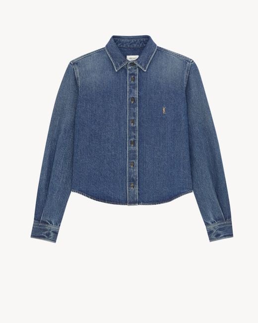 Saint Laurent Blue Cassandre Shirt