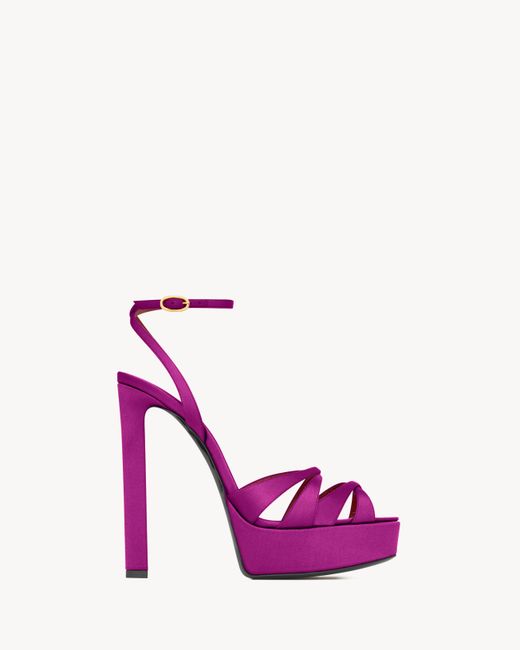 Saint Laurent Pink Chandelle Platform Sandals