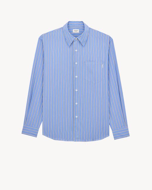 Saint Laurent Blue Cassandre Shirt for men