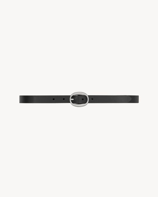 Saint Laurent Natural Oval Buckle Belt