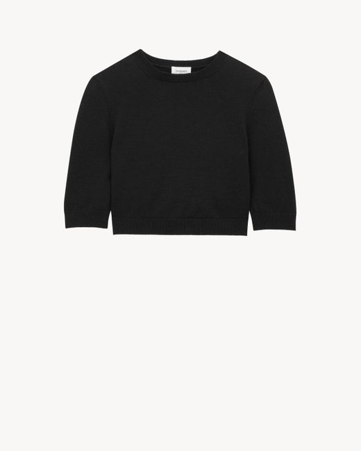 Saint Laurent Saint Laone Sizerent クロップドトップ（ウール） Black