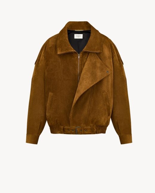 Saint Laurent Brown Bomber Jacket