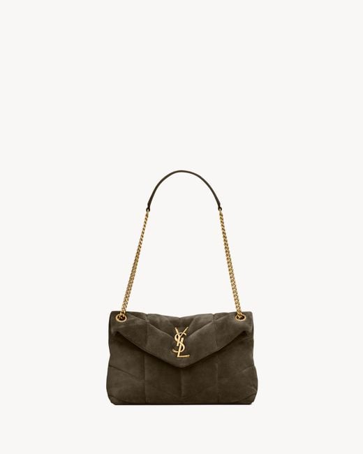 Saint Laurent Saint Laone Sizerent パファー スモール（スエード) Natural
