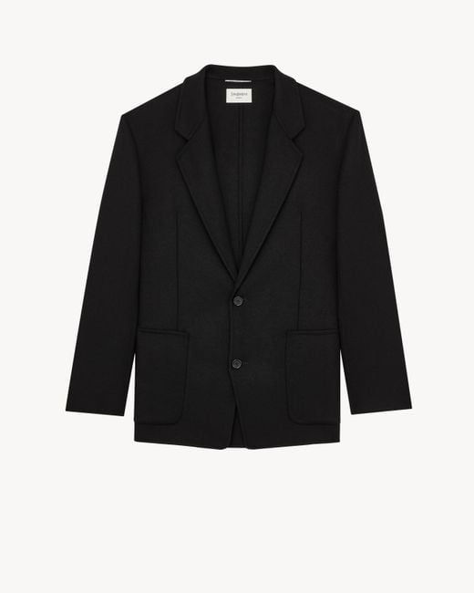Saint Laurent Black Single-Breasted Jacket for men
