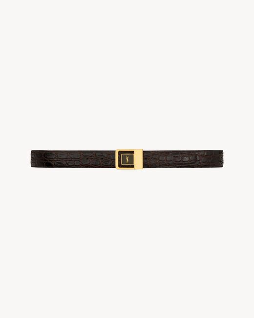 Saint Laurent White La 66 Buckle Belt for men