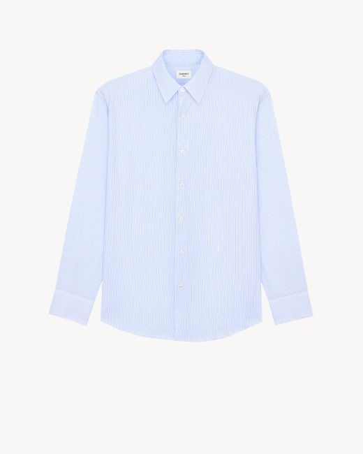 Saint Laurent White Cassandre Shirt for men