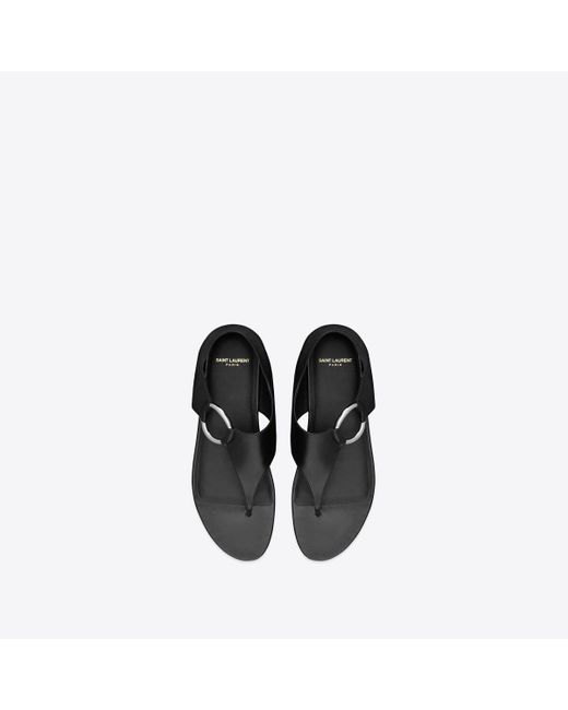 Saint Laurent Xsl sandalen aus glattleder schwarz in Black für Herren