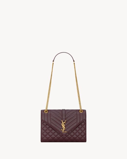 Saint Laurent Saint Laone Sizerent エンベロープ ミディアム（グレイン・ド・プードル レザー） White