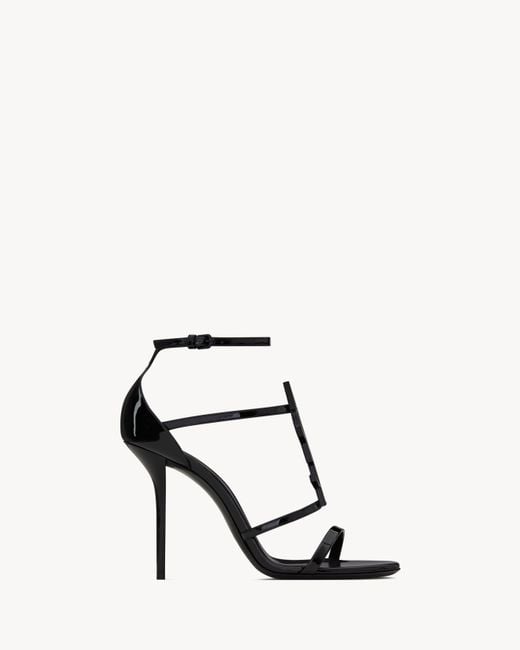 Saint Laurent White Cassandra Sandals