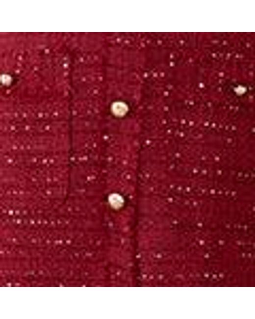 Yumi' Red Boucle Tunic Dress