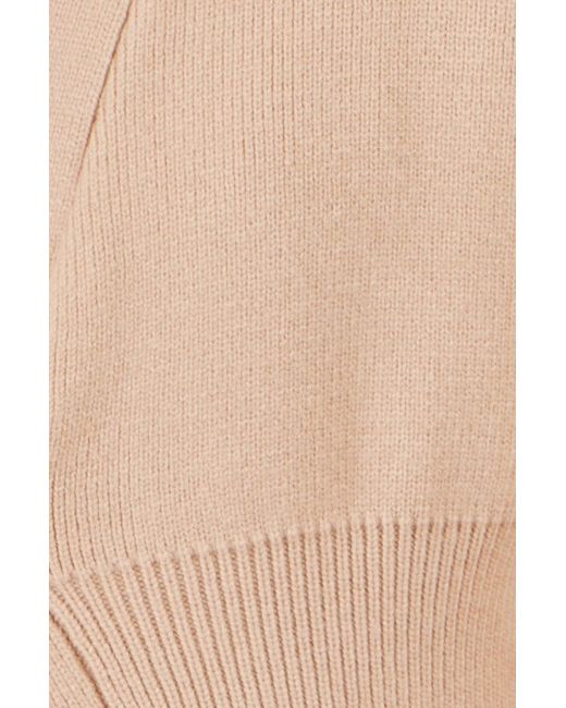 Yumi' Natural Knitted Button Cardigan
