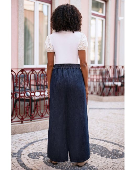 Yumi' White Cotton Jersey T-Shirt With Lace Sleeves