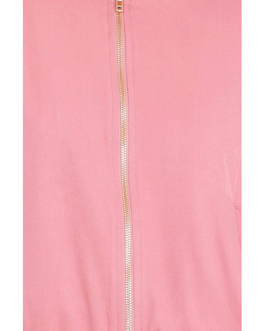 Yumi' Pink Relaxed Lightweight Bomber Jacket