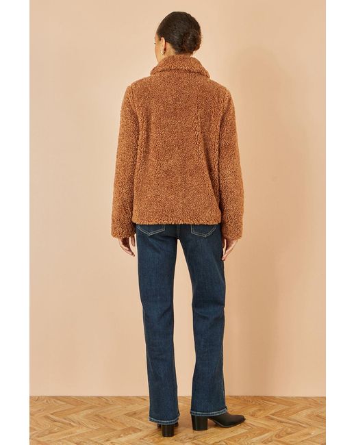 Yumi' Brown Short Teddy Bear Jacket