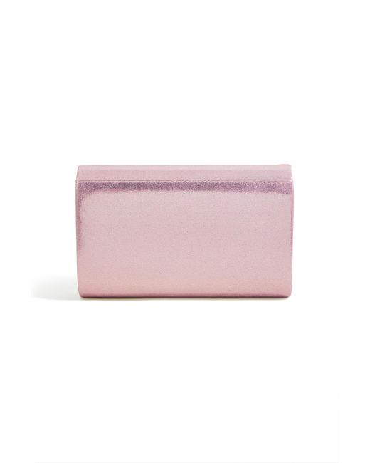 Yumi' Pink Rose Shimmer Envelope Clutch Bag