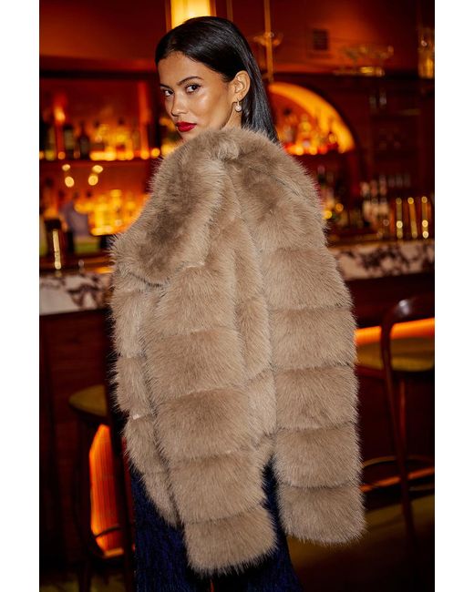 Yumi' Blue Luxe Faur Fur Coat