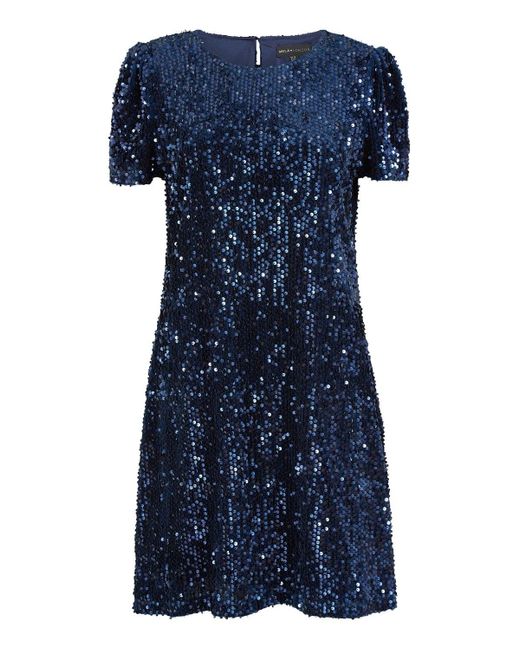 Mela London Blue Mela Sequin Tunic Dress