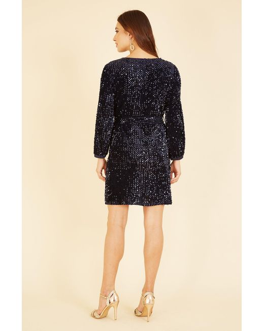 Mela Black Sequin Smock Dress