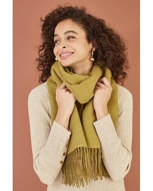 Yumi' Yellow Two Tone Scarf