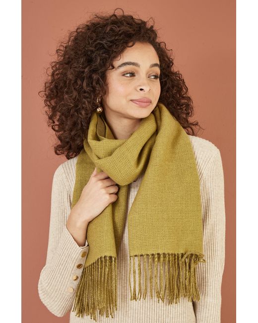 Yumi' Yellow Two Tone Scarf