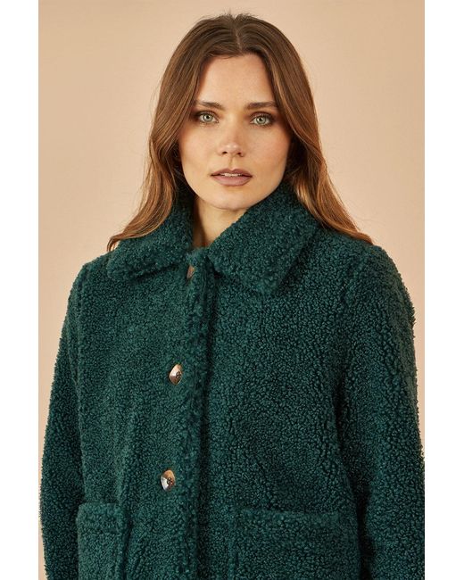 Yumi' Green Short Teddy Bear Jacket