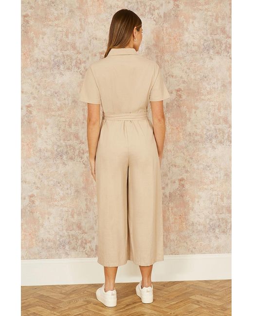 Yumi' Natural Utility Relaxed Fit Jumpsuit