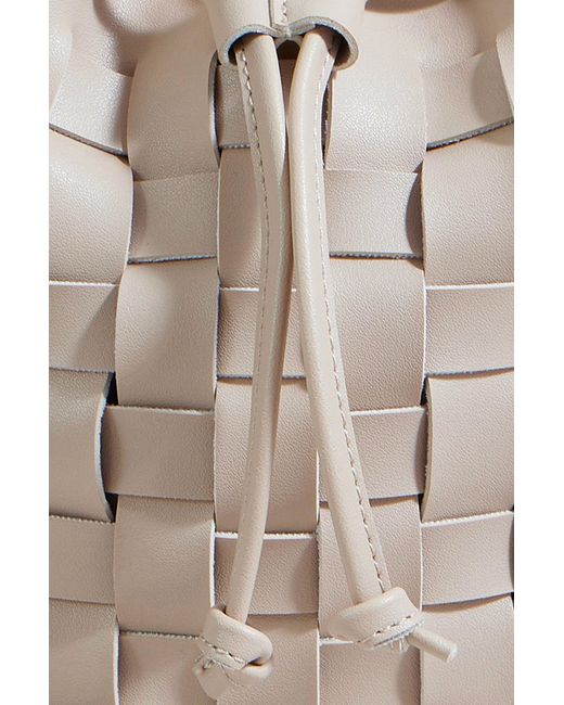Yumi' Green Woven Bucket Shoulder Bag