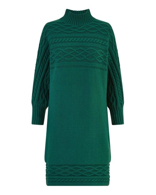 Yumi' Black Cable Knit Tunic Dress