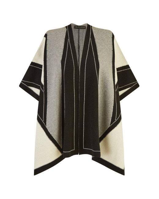 Mela London Green Mela Block Colour Knitted Cape