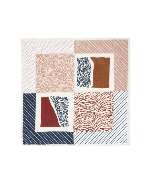Yumi' Multicolor Multicolour Viscose Stripe Pattern Scarf