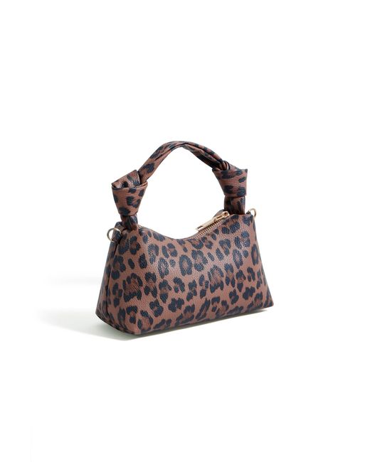 Yumi' White Leopard Small Shoulder Bag