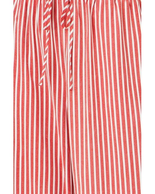 Yumi' Red Stripe Relaxed Trousers