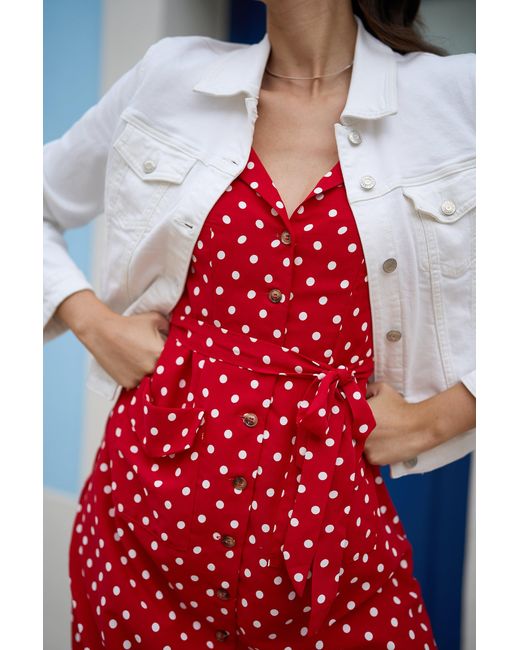 Yumi' Blue Stretch Cotton Denim Jacket