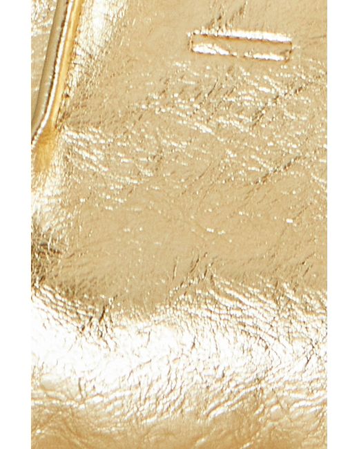 Yumi' Orange Metallic Small Tote Bag