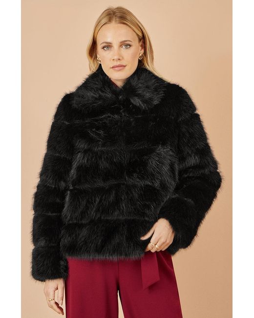 Yumi' Black Luxe Faur Fur Coat