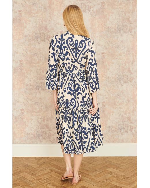 Yumi' Natural Block Print Kaftan